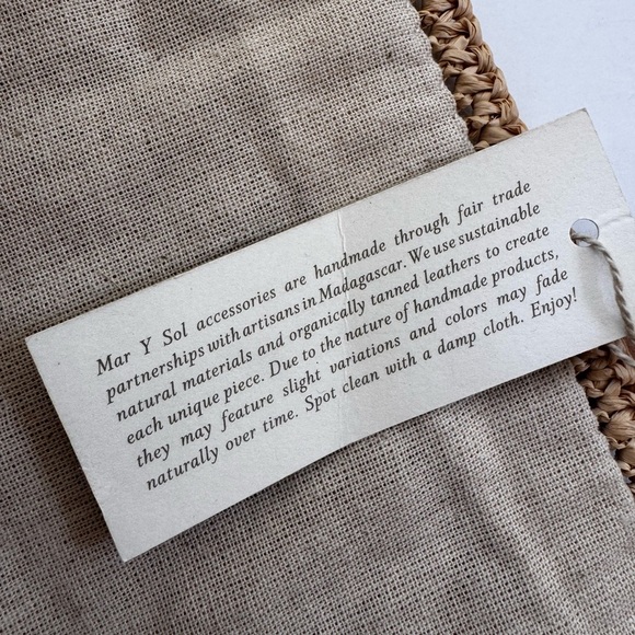 NWT Mar Y Sol Montauk Straw Large Tote in Sunflower - Picture 11 of 13